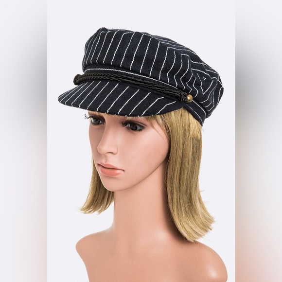 Pin Stripes Newsboy Hat - Picture 2 of 4